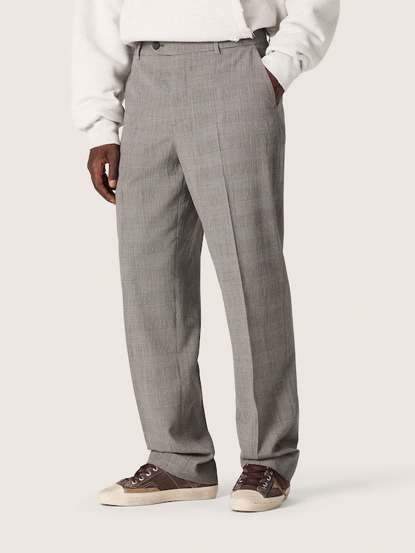 Golden Goose - Men’s slim-fit pants in gray Prince of Wales check in 