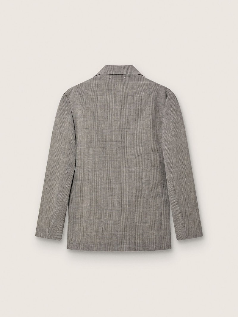 Golden Goose - Chaqueta de hombre en lana pr&iacute;ncipe de Gales color gris in 