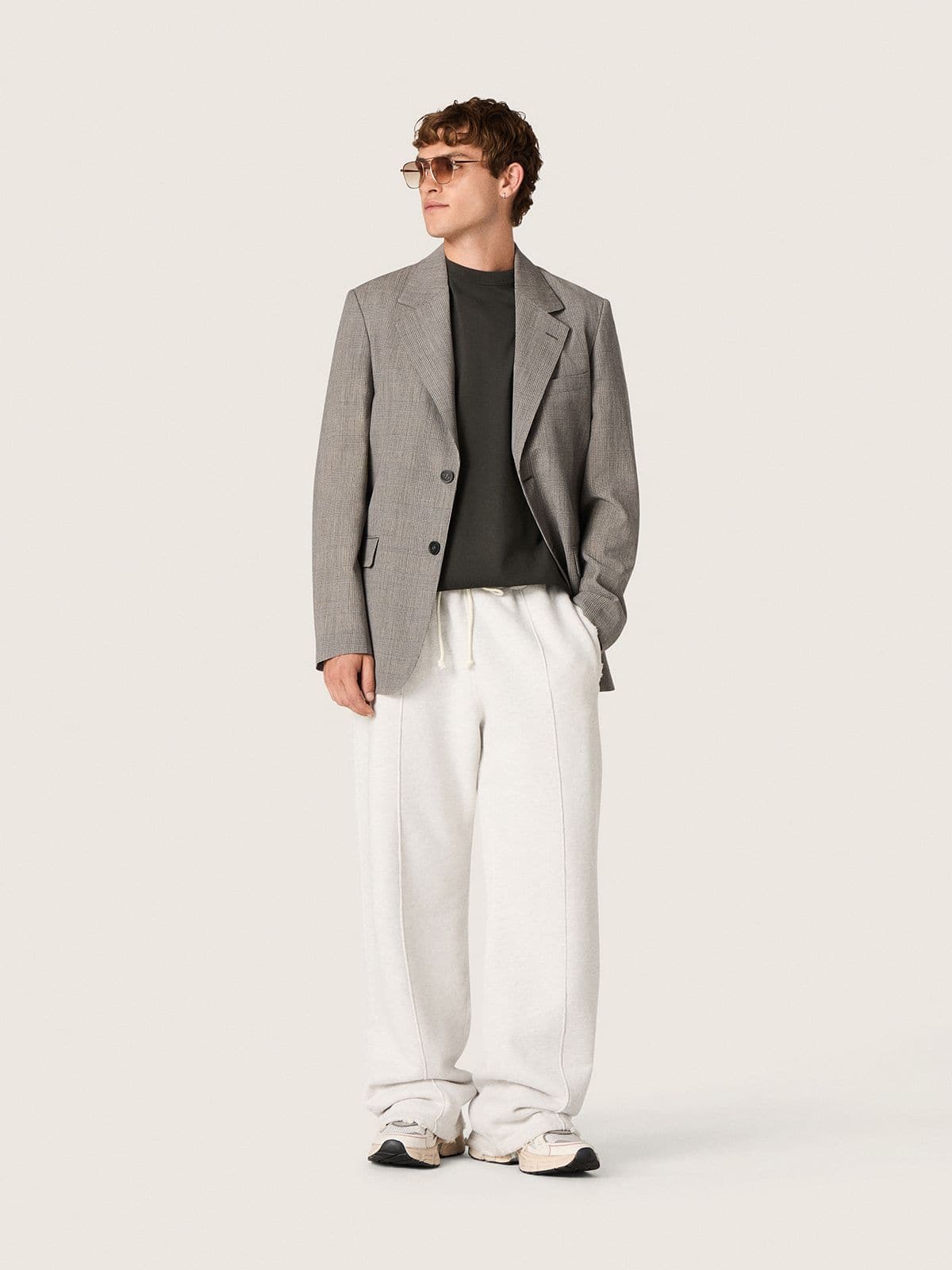 Golden Goose - Veste pour homme en laine grise prince de Galles in 
