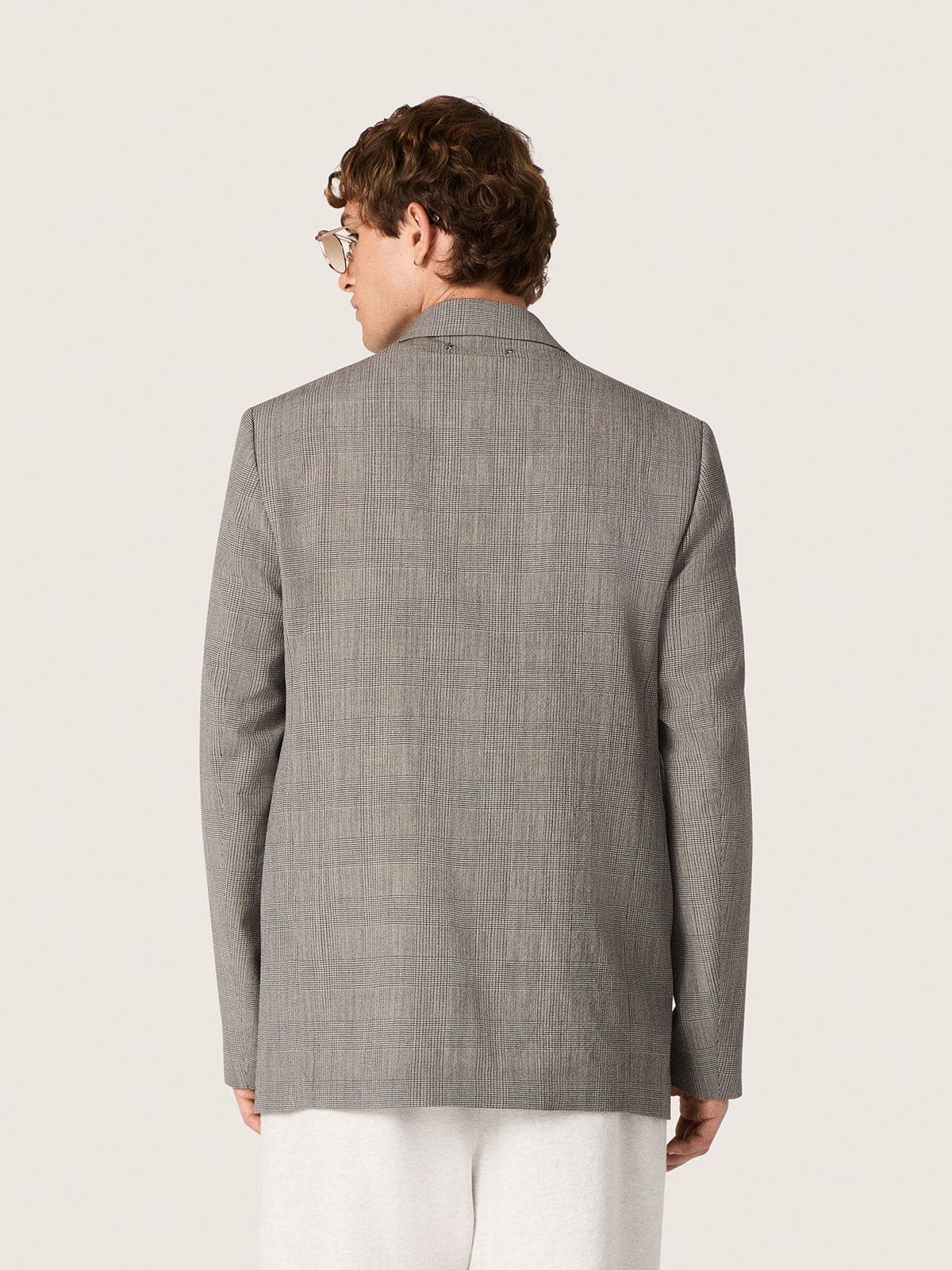 Golden Goose - Veste pour homme en laine grise prince de Galles in 