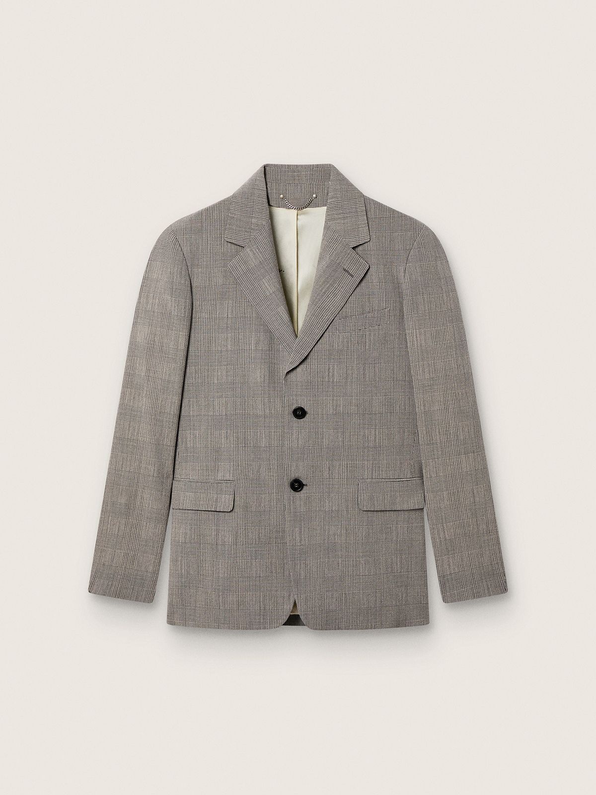 Veste pour homme en laine grise prince de Galles — Golden Goose
