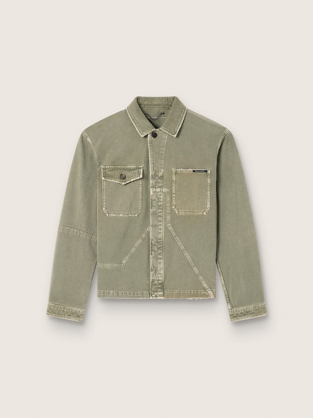Veste homme en sergé de coton vert fumé — Golden Goose