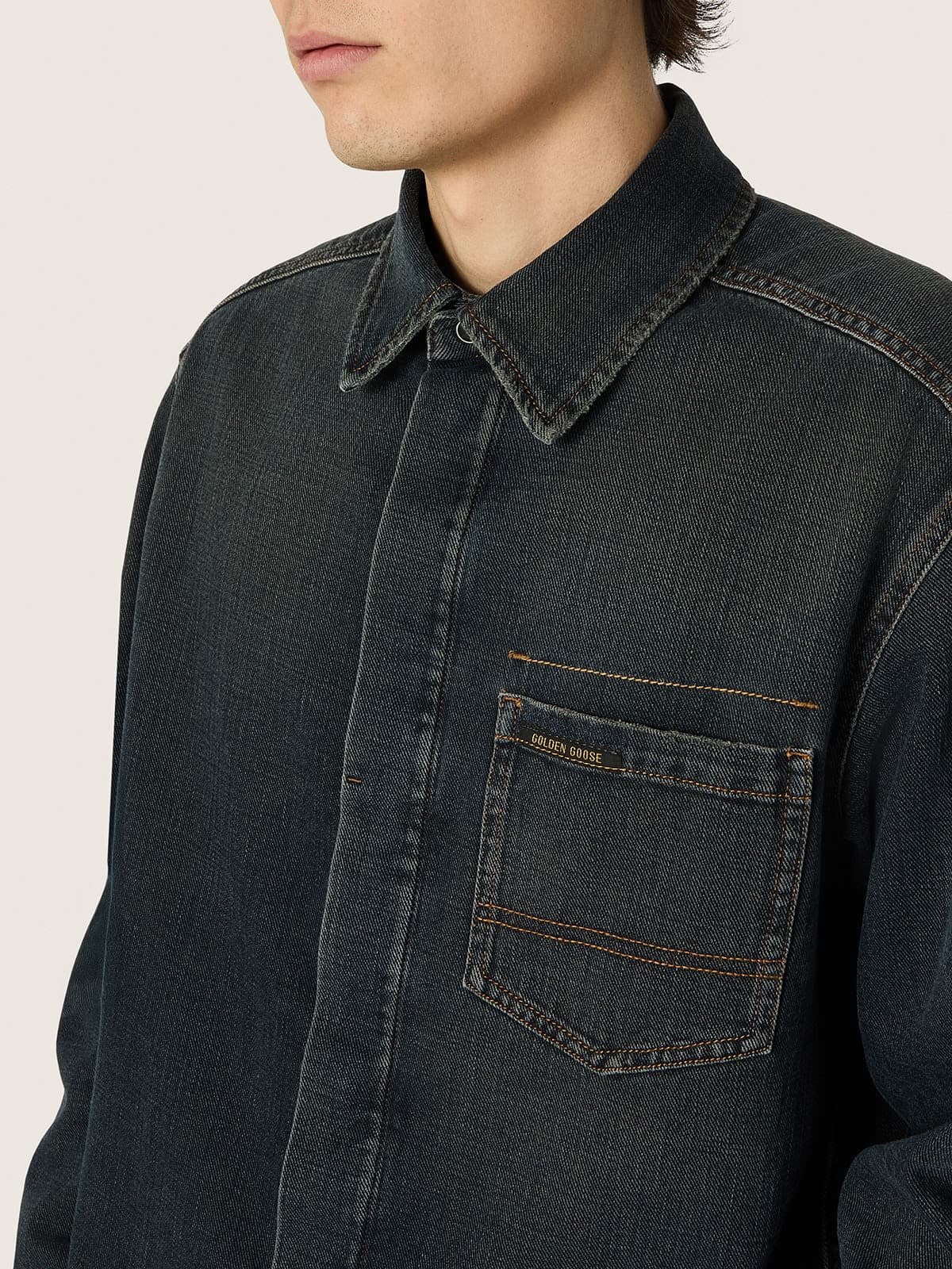 Golden Goose - Chemise homme en denim bleu in 
