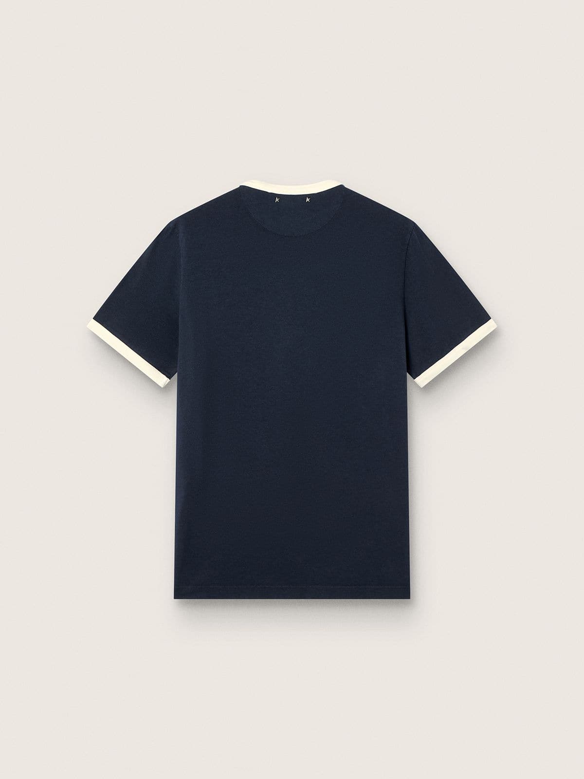 Tシャツ メンズ コットン（ブルー） Goldenプリント