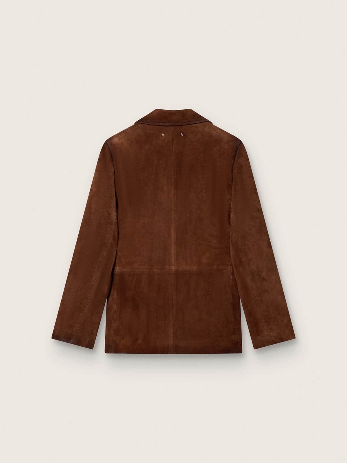 Braune Herrenjacke aus gewachstem Rauleder
