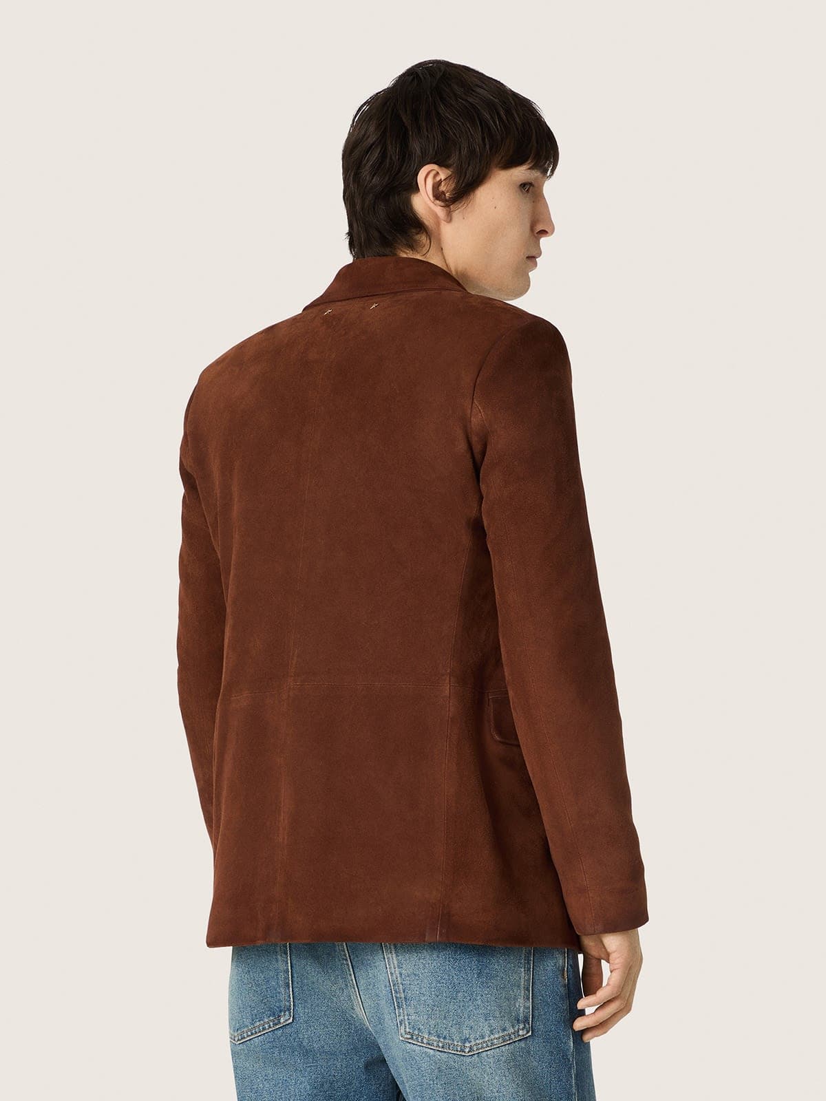 Golden Goose - Men's jacket in brown waxed suede in 