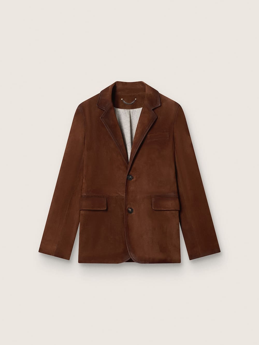 Veste homme en cuir velours ciré marron — Golden Goose