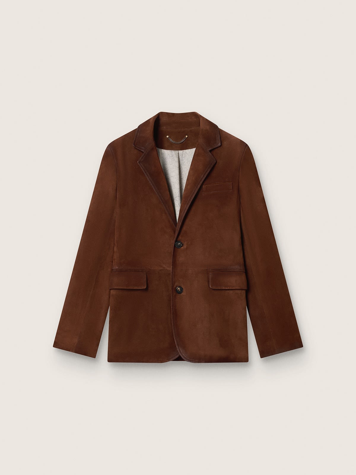 Veste homme en cuir velours ciré marron — Golden Goose