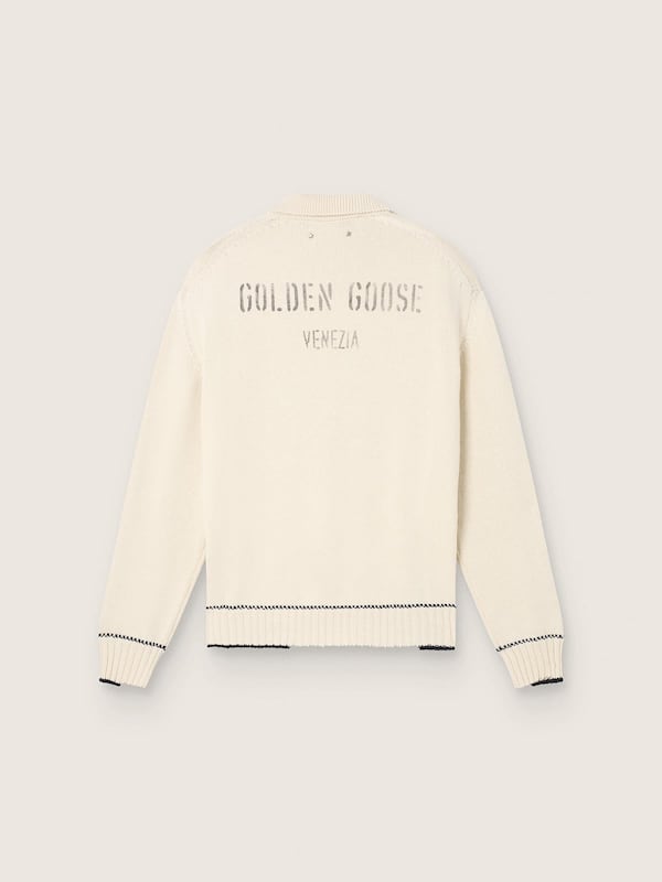Golden Goose - Polo homme en coton blanc in 