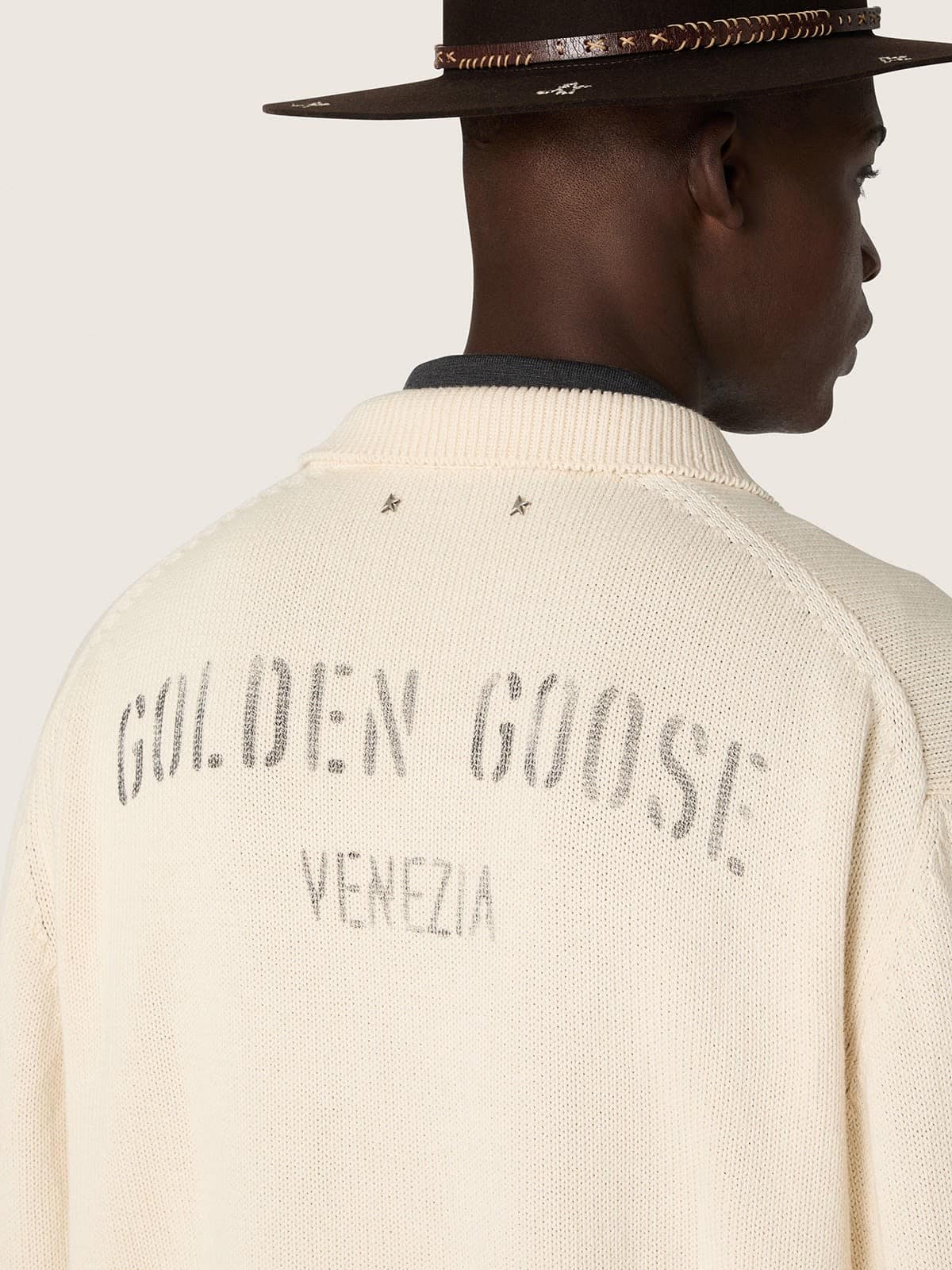 Golden Goose - Polo de hombre en algod&oacute;n blanco in 