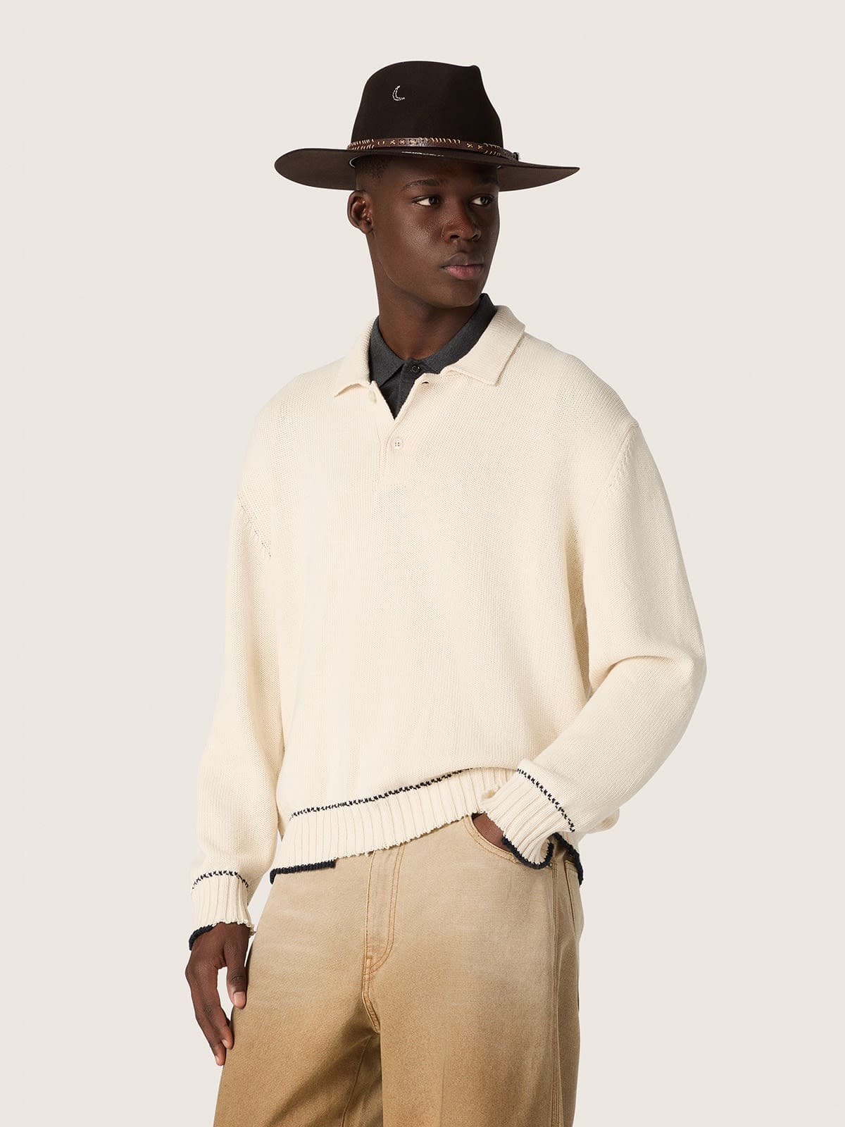 Golden Goose - Polo de hombre en algod&oacute;n blanco in 