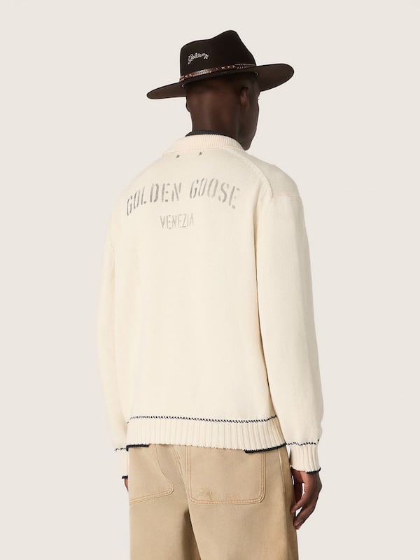 Golden Goose - Polo homme en coton blanc in 