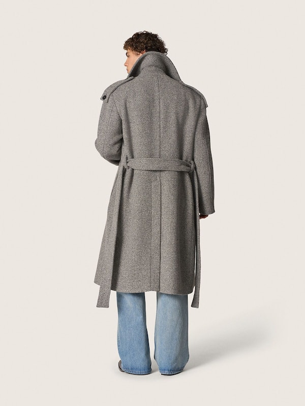 Golden Goose - Men's sweater in forest-green ribbed moulin&eacute; wool in 