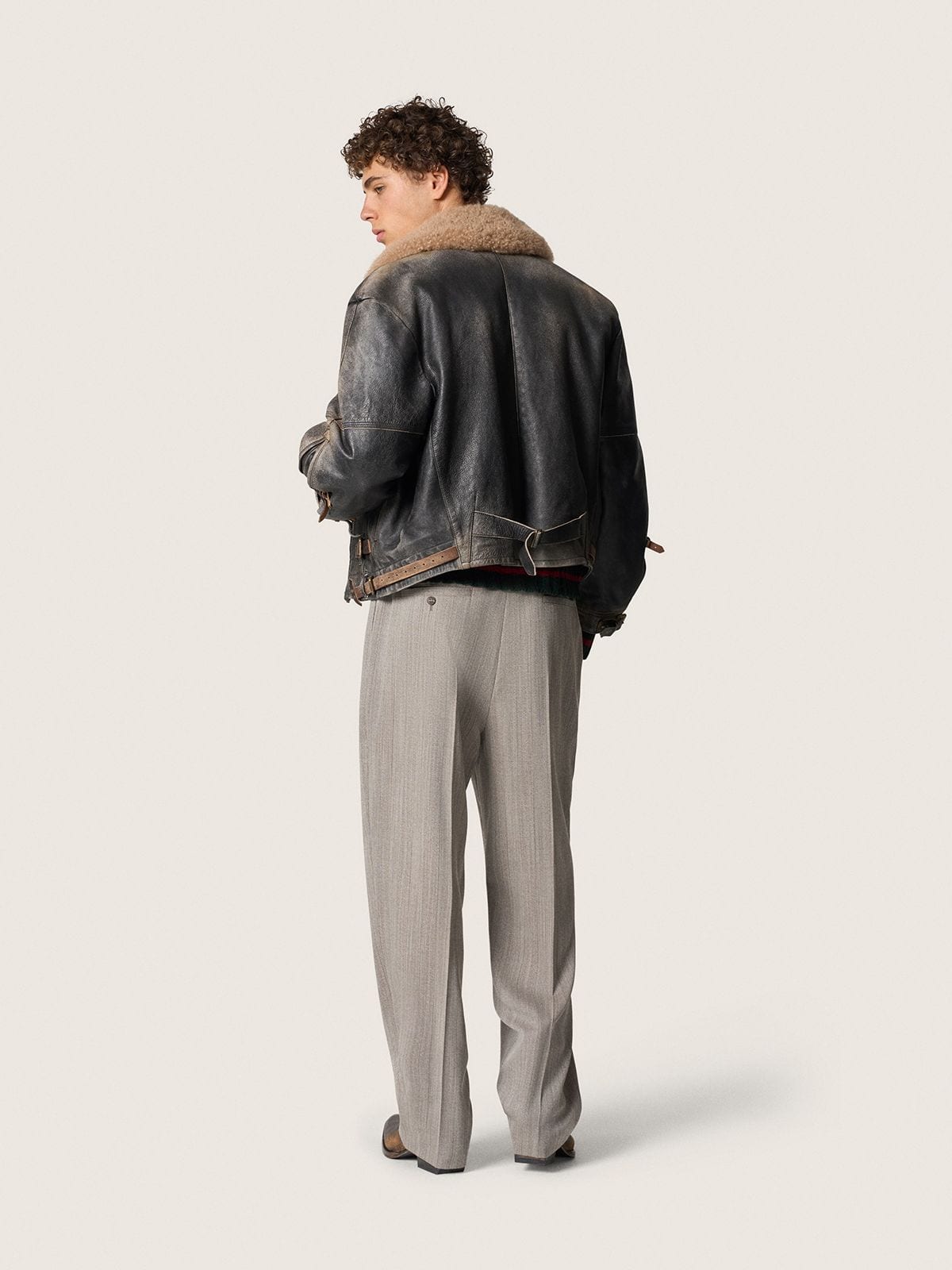 Golden Goose - Men's sweater in striped alpaca blend in 