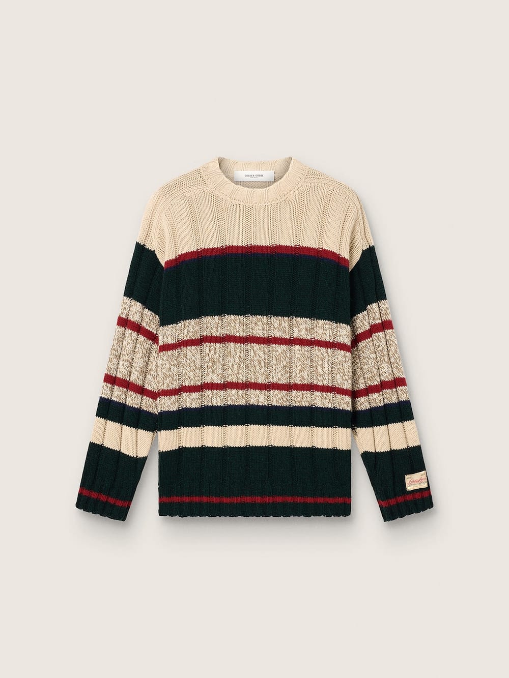 Pull homme en alpaga mélangé rayé — Golden Goose