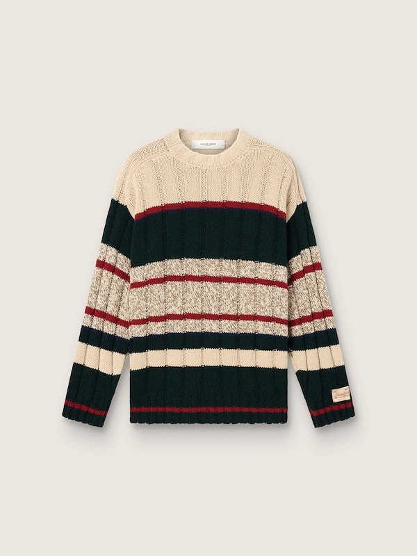 Golden Goose - Men's sweater in striped alpaca blend in 