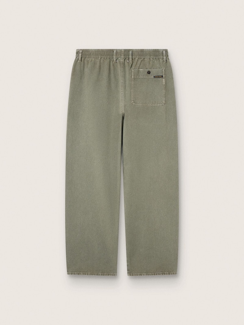 Golden Goose - Pantalon cargo homme en serg&eacute; de coton vert fum&eacute; in 