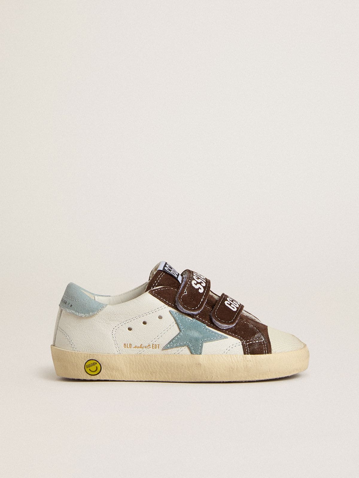 Golden Goose - Old School Teen aus Nappa mit Suedestern in Azur und braunem Suede in 