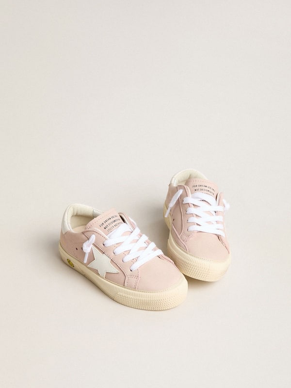 Golden Goose - Pink May Teen with white leather star in 