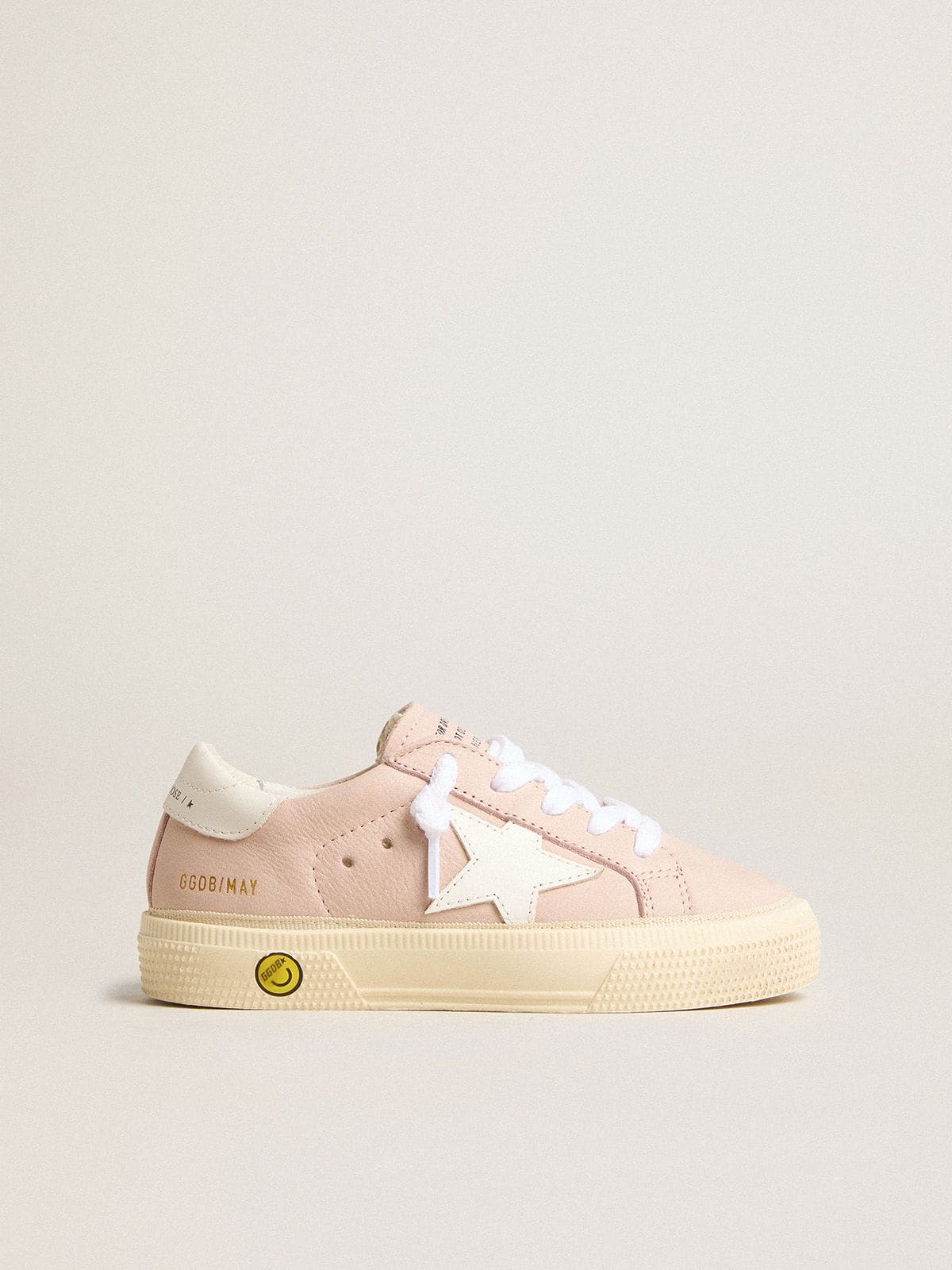Pink May Teen with white leather star | Golden Goose