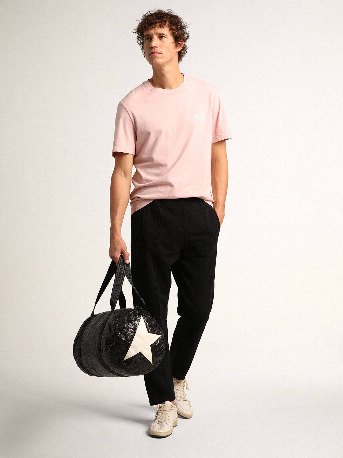 Star Collection black duffle bag with side white stars | Golden 