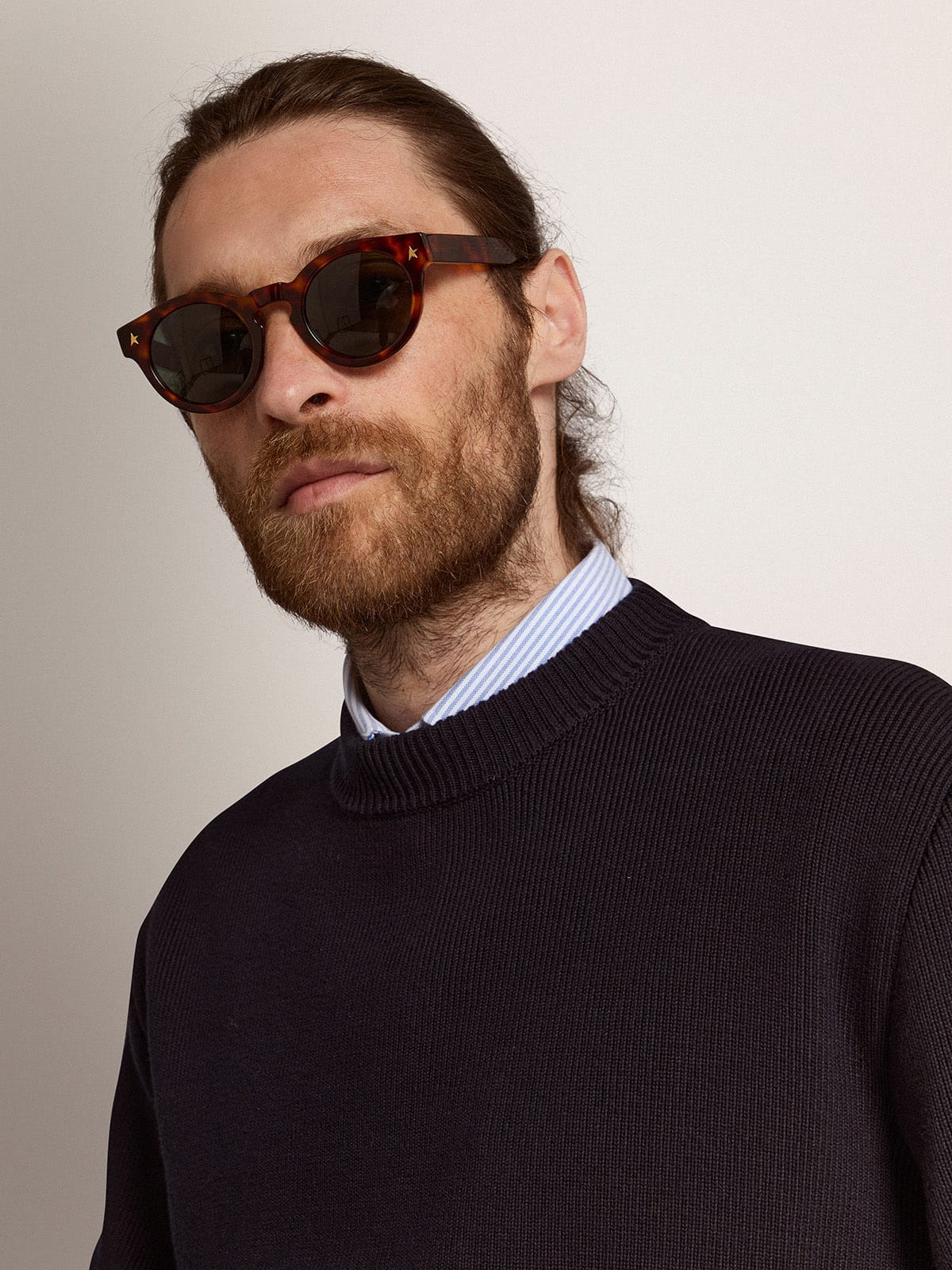 Golden Goose - Sunglasses Panthos model with havana frame and gold details in 