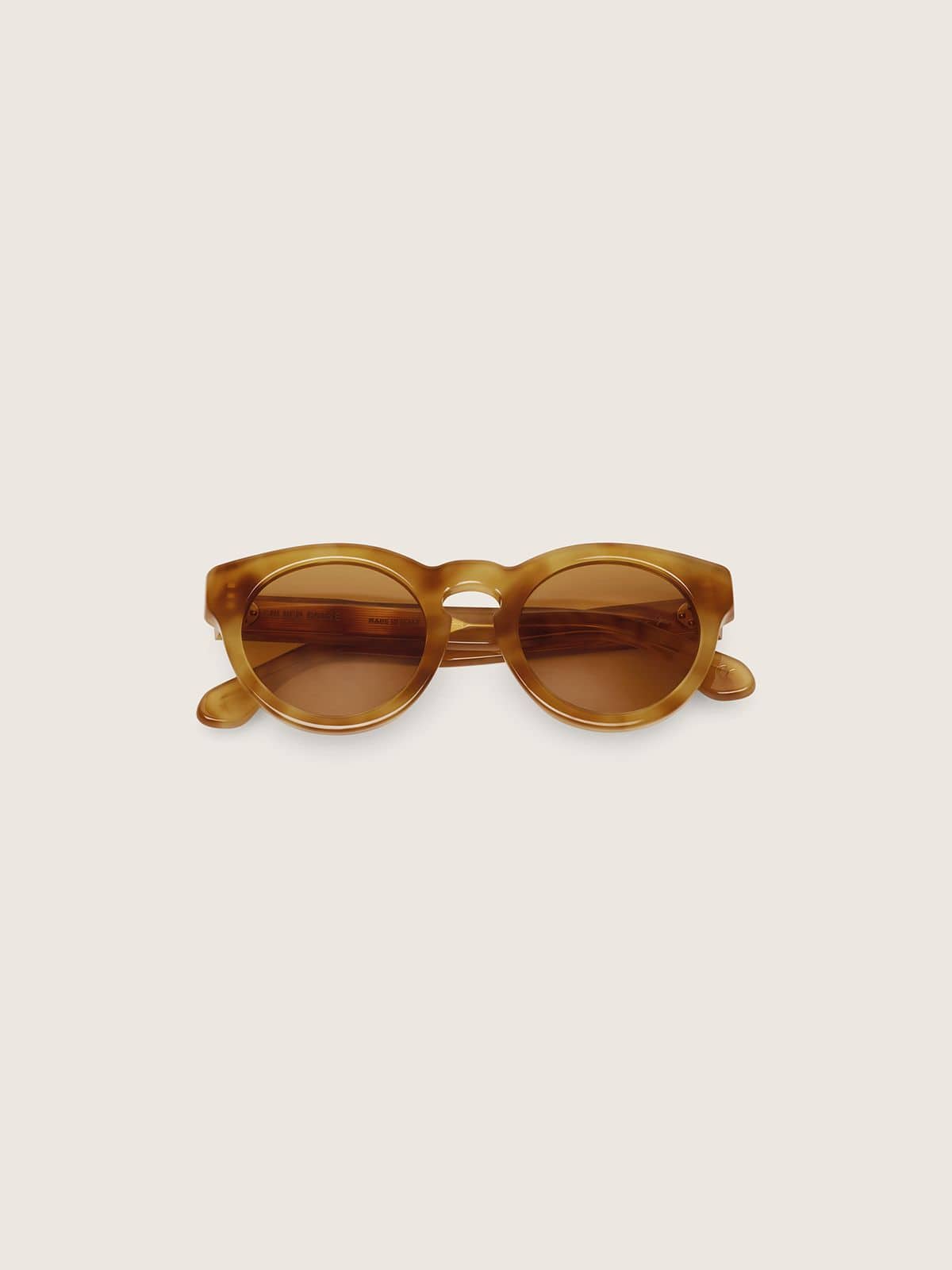Golden Goose - Panthos-style sunglasses with honey frame and beige lenses in 