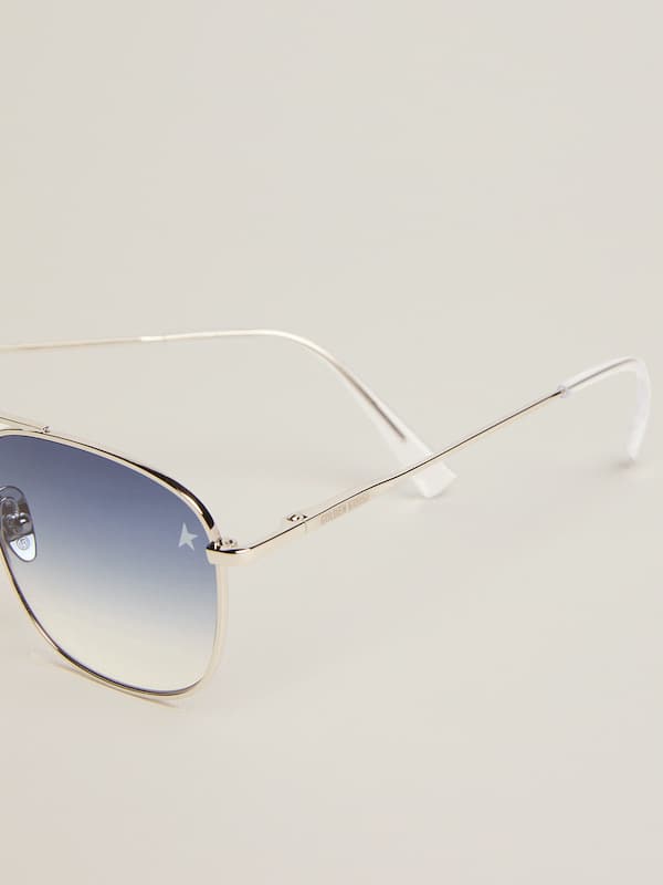 Golden Goose - Óculos de sol modelo aviador Roger com armação prateada in 