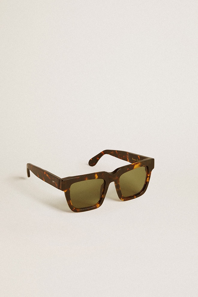 Golden Goose - Occhiali da sole square modello Jamie con montatura havana in 