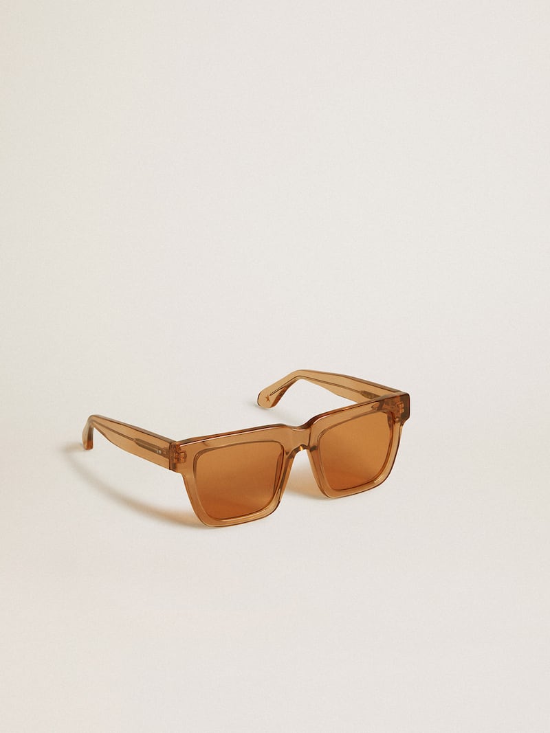 Gafas de sol square modelo Jamie con montura y lentes color miel