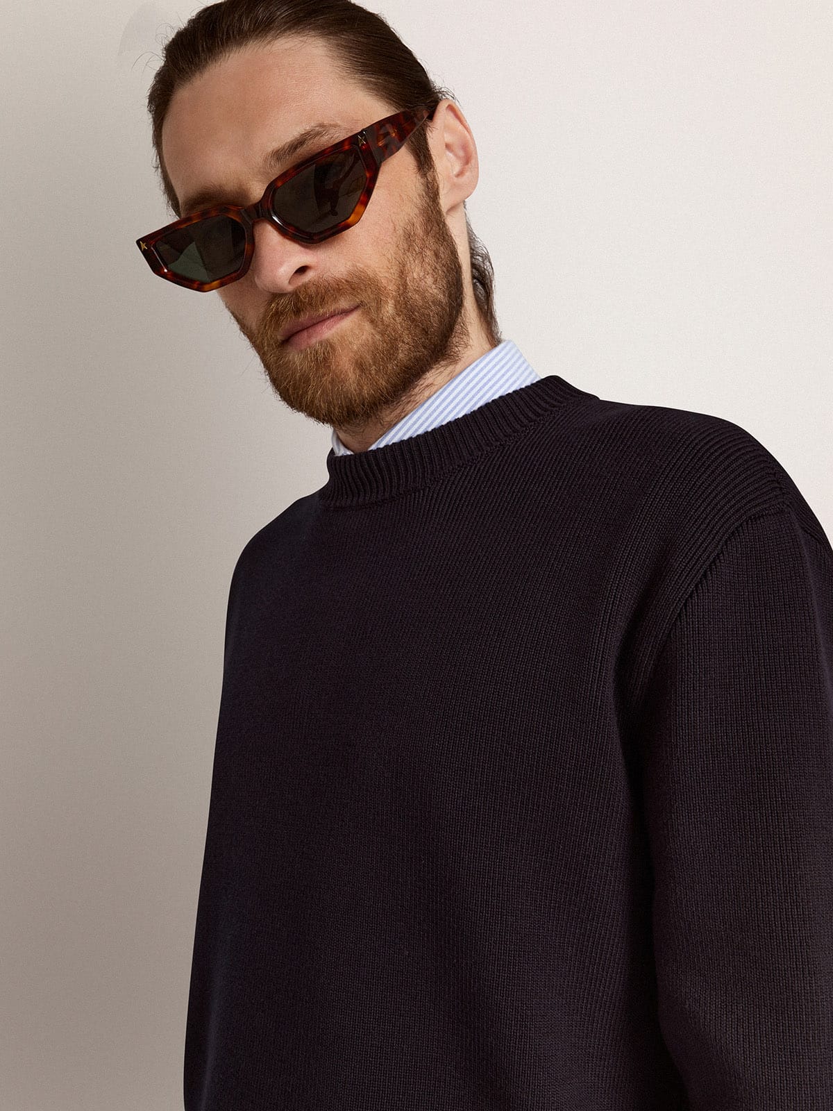 Golden Goose - Sunframe Jackie modelo rectangular con montura habano y detalles dorados in 