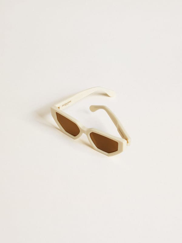 Golden Goose - Rectangular-style sunglasses with beige frame in 