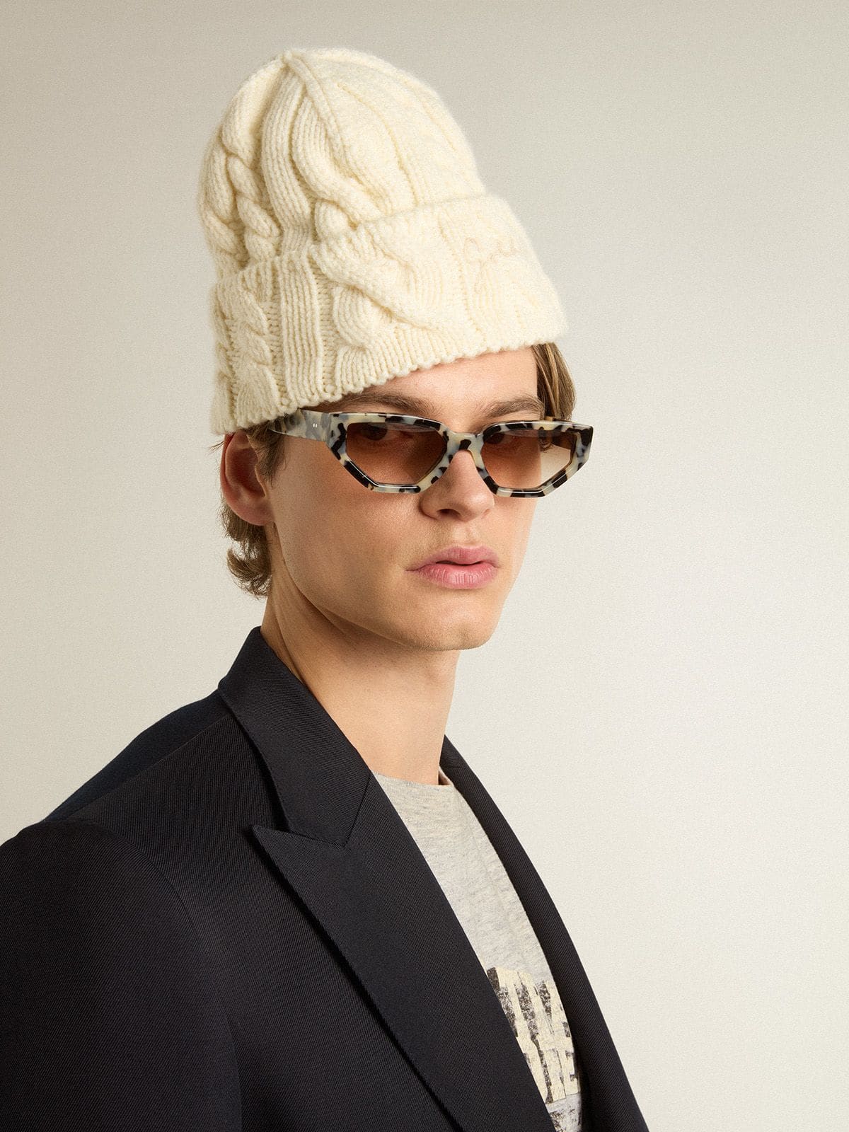Golden Goose - Lunettes Jackie carrées à motif écaille de tortue  in 