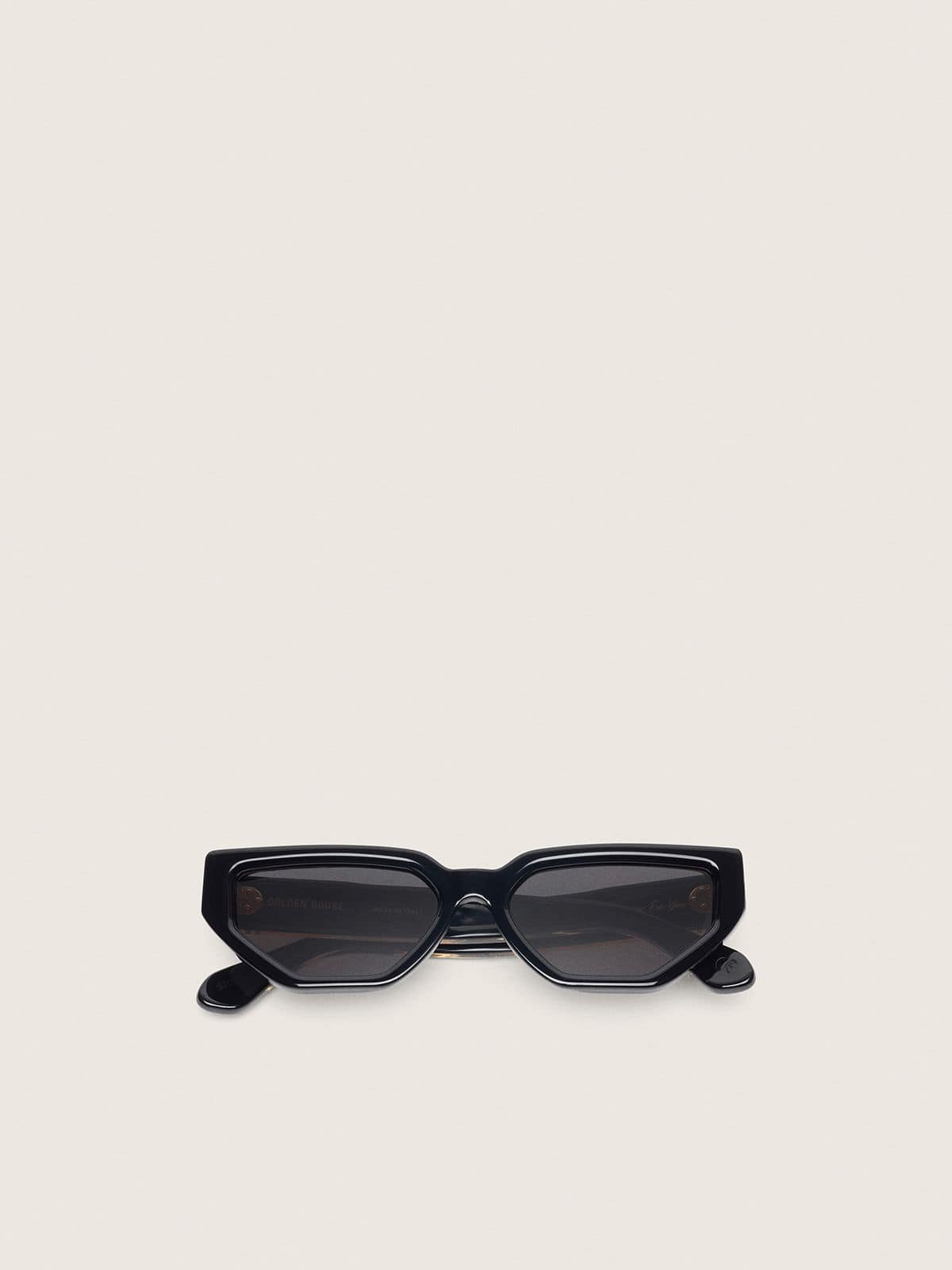Golden Goose - Jackie rectangular sunglasses with black frame and transparent lenses in 