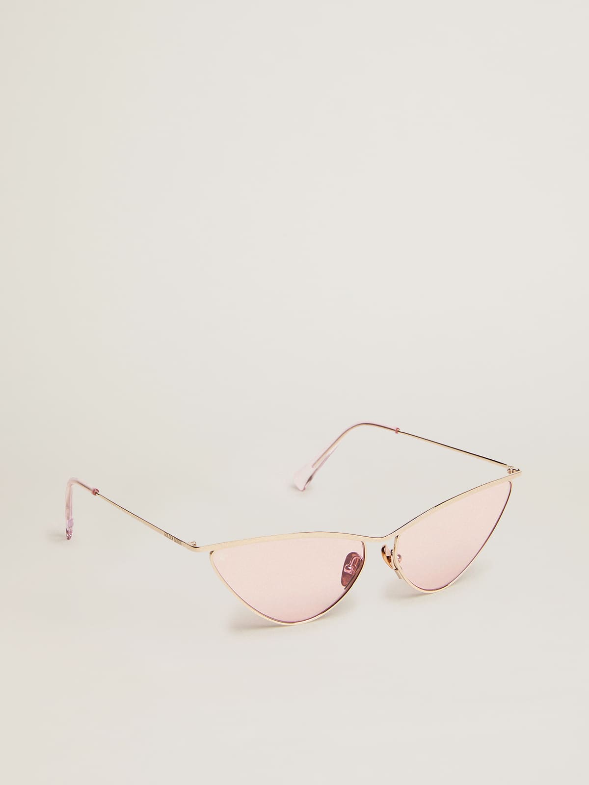 Golden Goose - Sonnenbrille im Cat-Eye-Stil mit rosa Rahmen und Gläsern in 