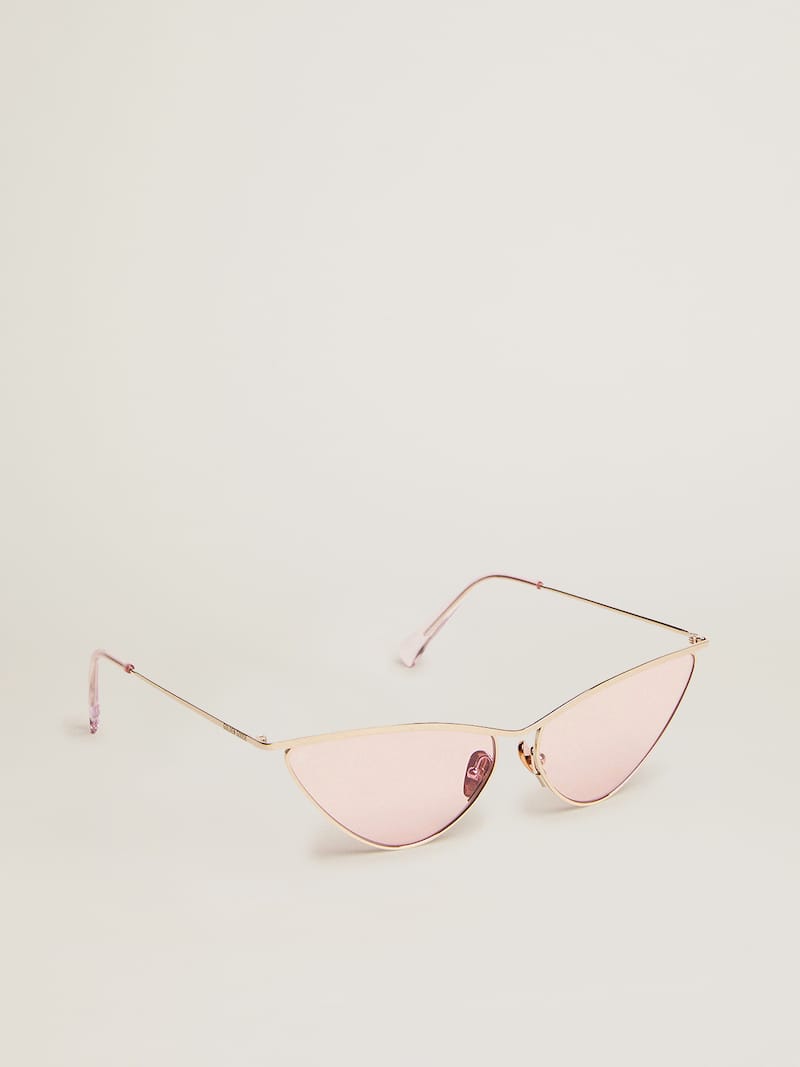 Sonnenbrille im Cat-Eye-Stil mit rosa Rahmen und Gläsern