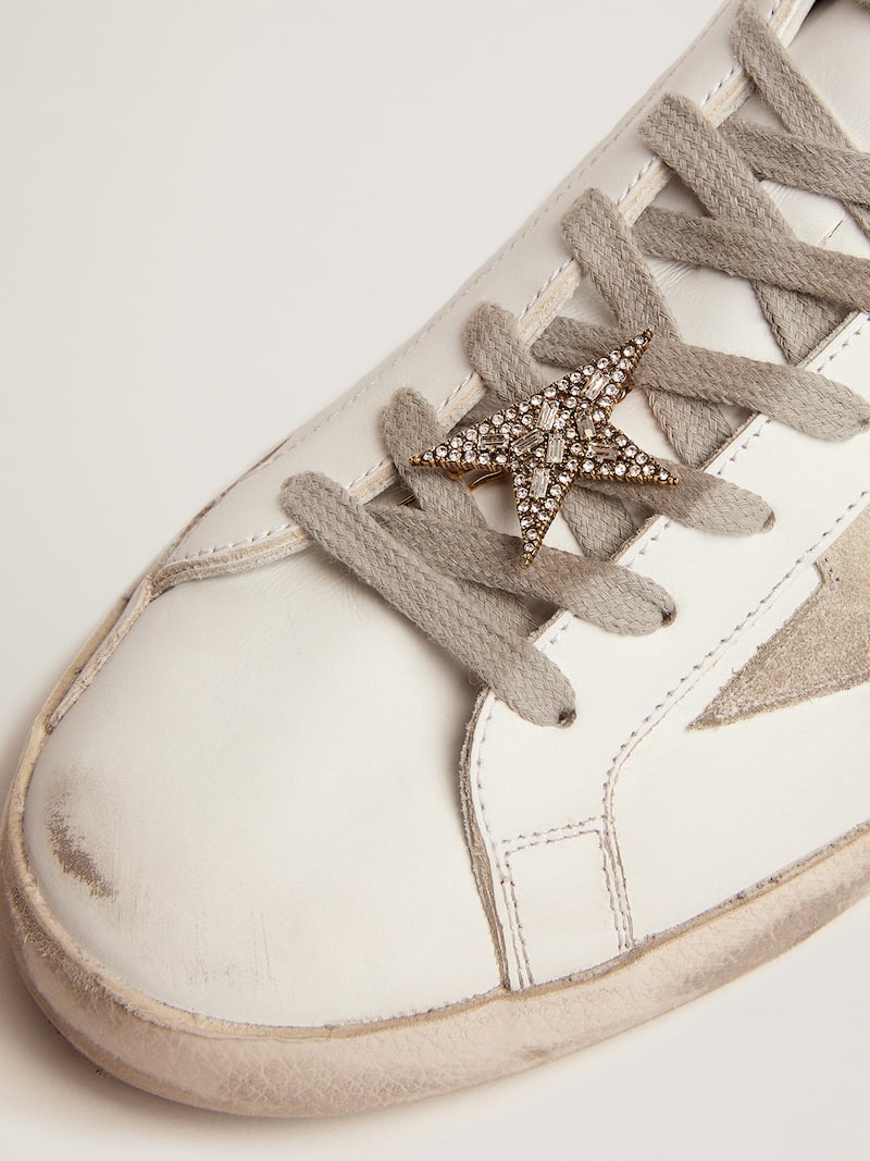Golden Goose - Lace lock with Star clip in antique gold color in 