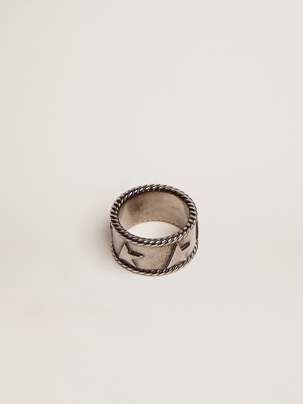 Golden Goose - Band ring in antique silver color in 