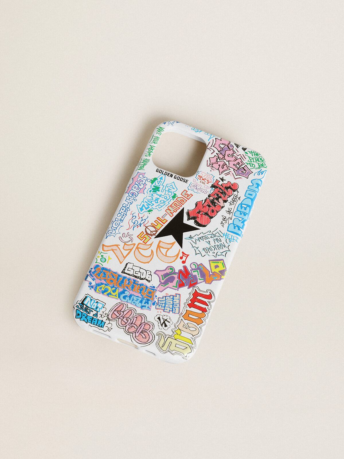 Golden Goose - Cover for iPhone 12 and 12 Pro white with black logo in 