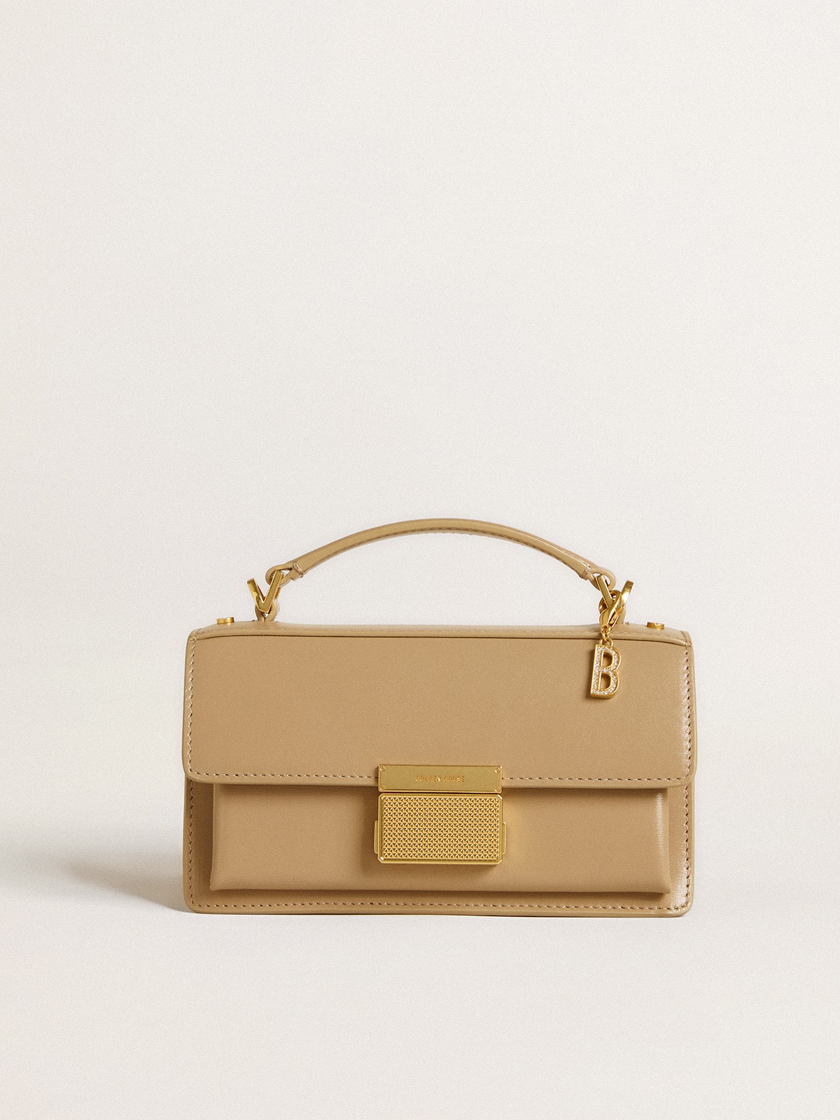 Golden Goose - Charm in ottone a forma di lettera B color oro con cristalli in 