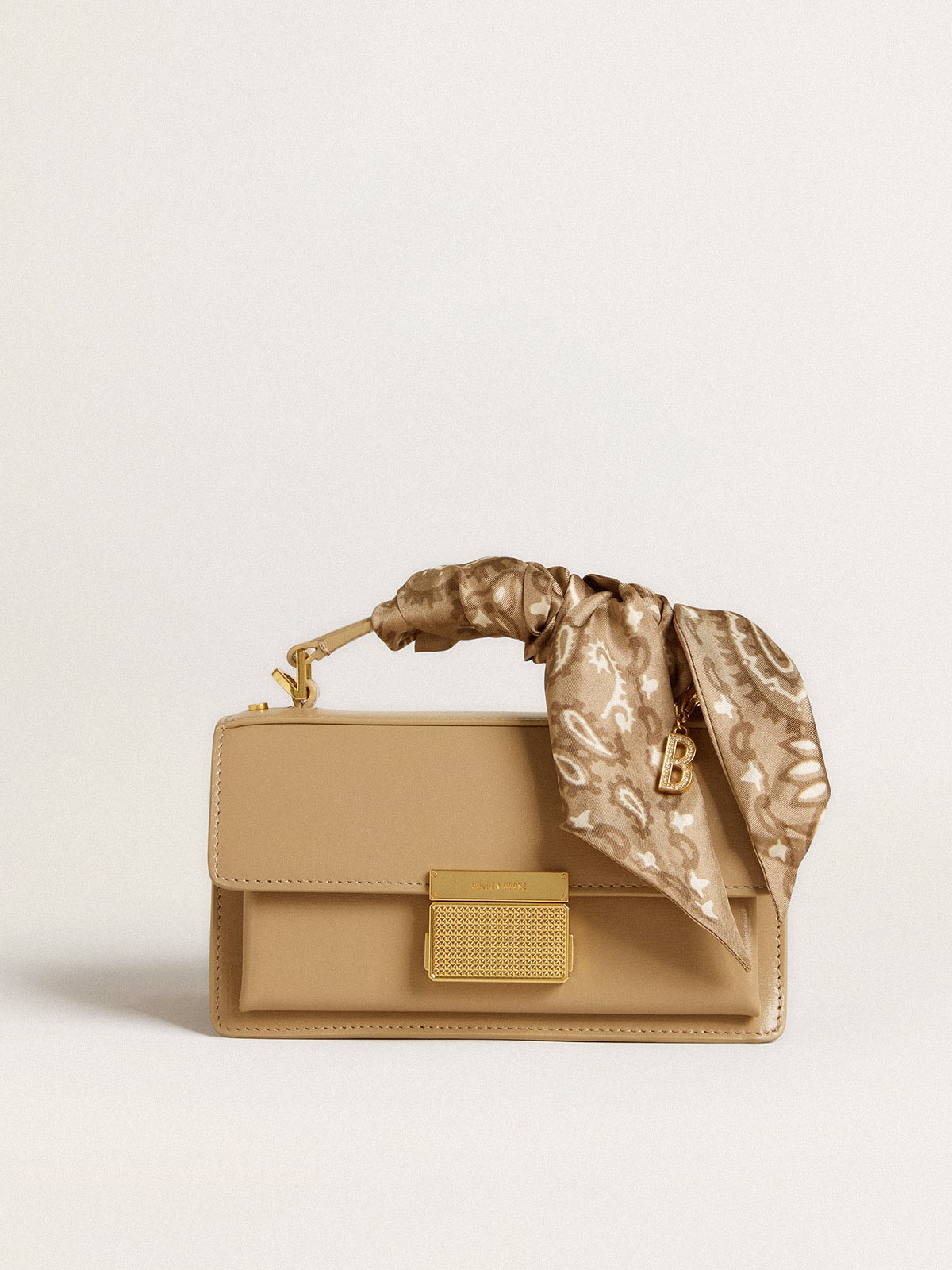 Golden Goose - Charm in ottone a forma di lettera B color oro con cristalli in 