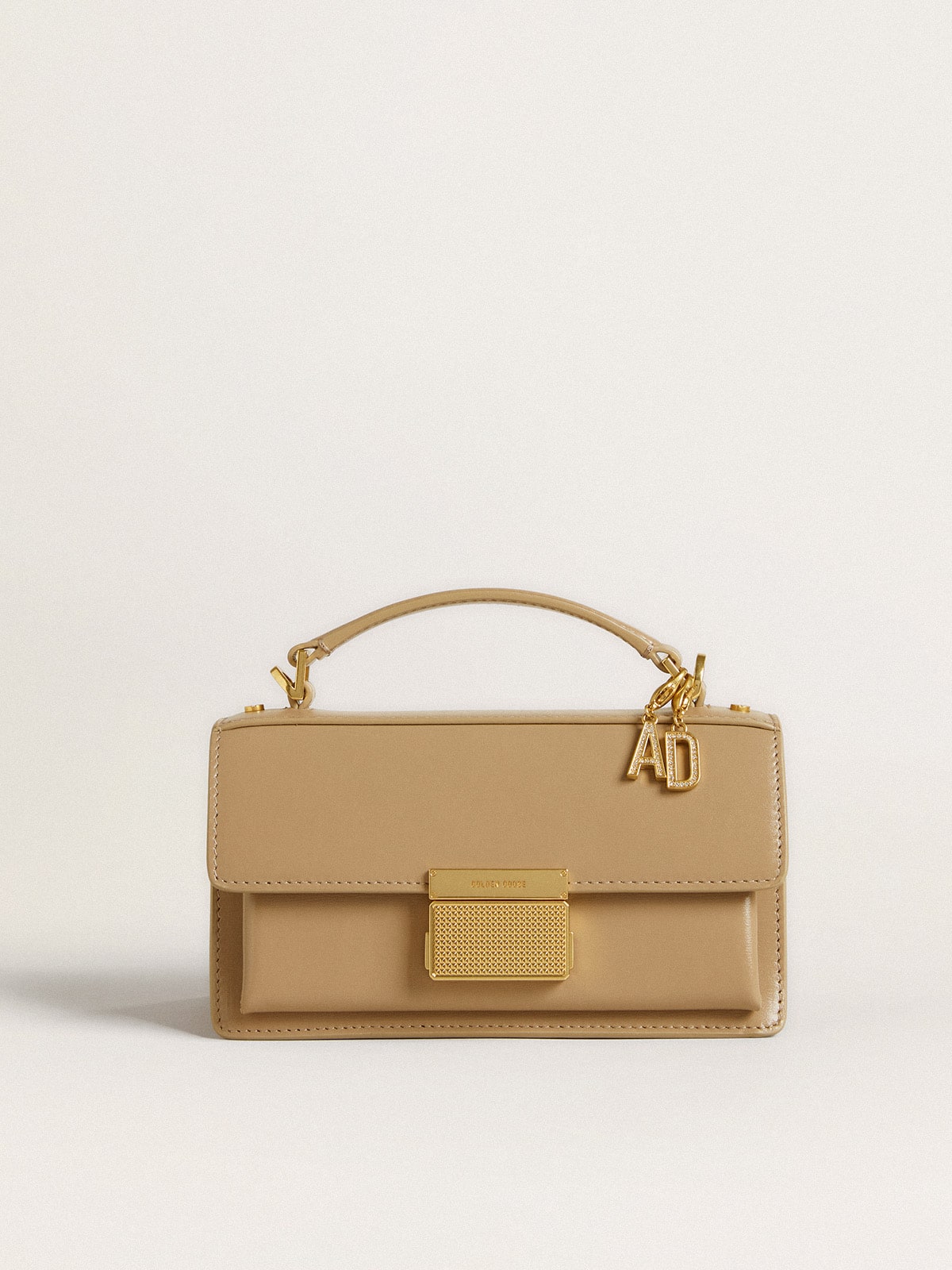 Golden Goose - Charm in ottone a forma di lettera D color oro con cristalli in 