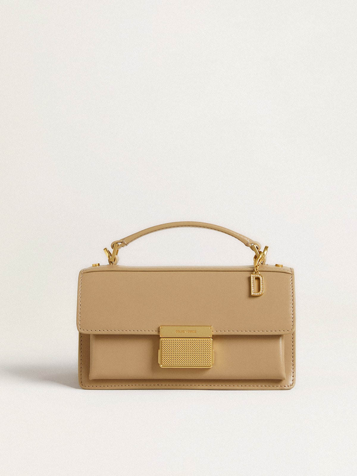 Golden Goose - Charm in ottone a forma di lettera D color oro con cristalli in 