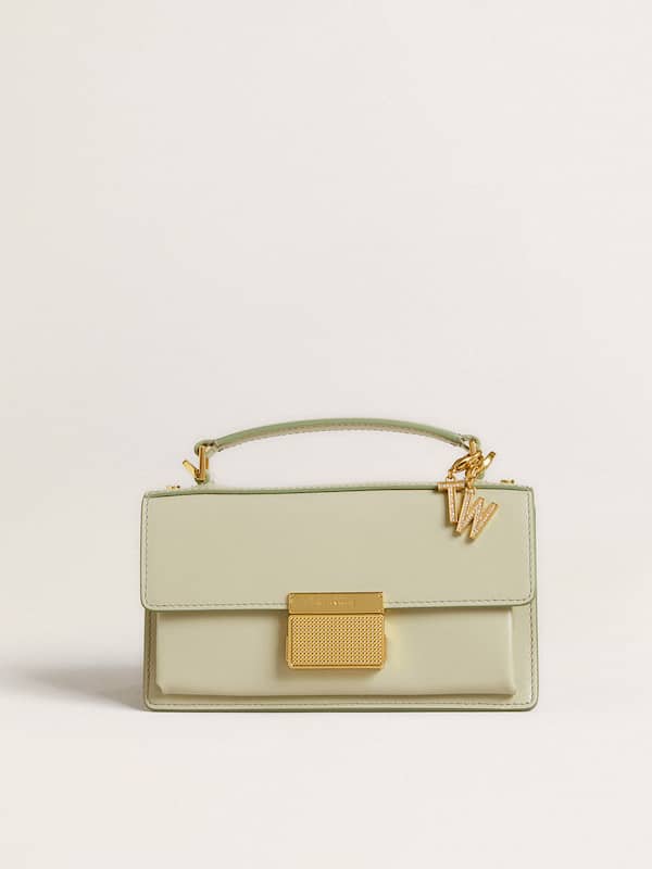 Golden Goose - Letter T charm in gold-colored brass with crystals in 