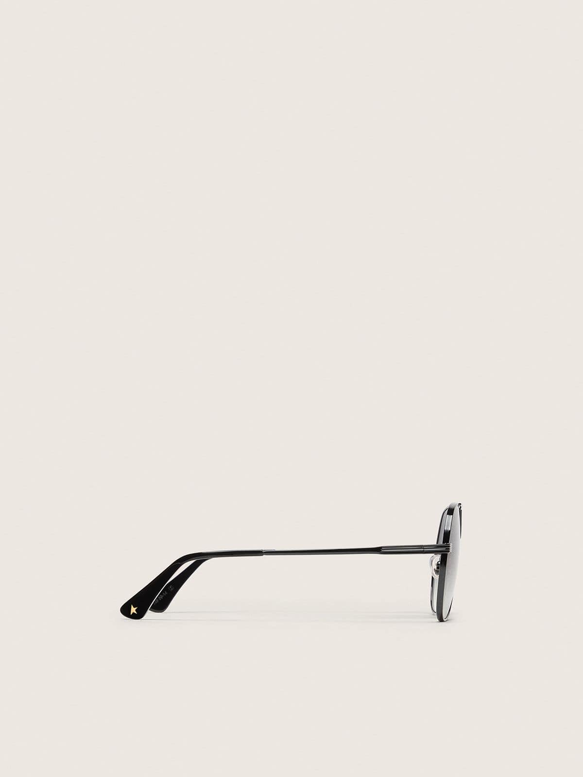 Golden Goose - Aviator-style sunglasses with metal-colored frame and gray lenses in 