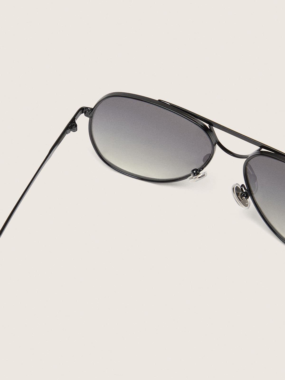 Golden Goose - Aviator-style sunglasses with metal-colored frame and gray lenses in 