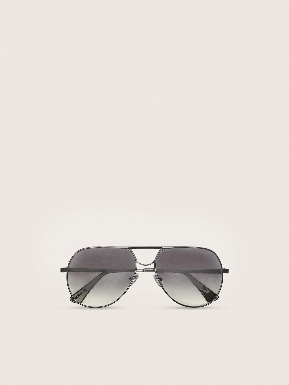 Golden Goose - Aviator-style sunglasses with metal-colored frame and gray lenses in 