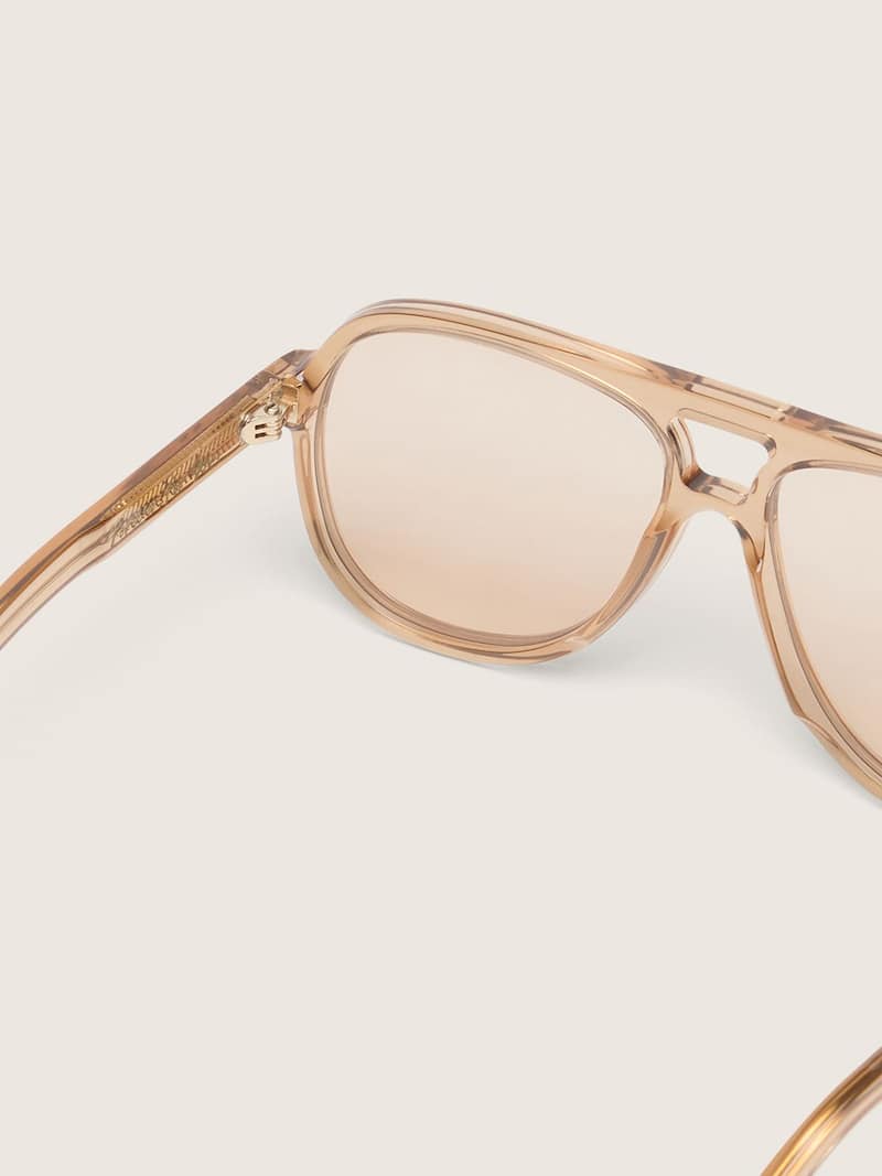 Golden Goose - Gafas de sol modelo aviador con montura y lentes color miel in 