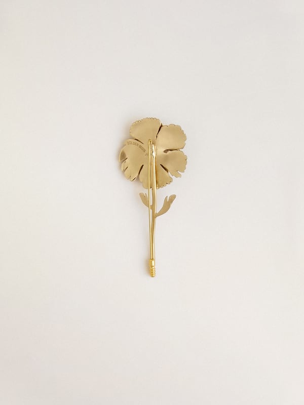 Golden Goose - Gold pin with floral design   in 