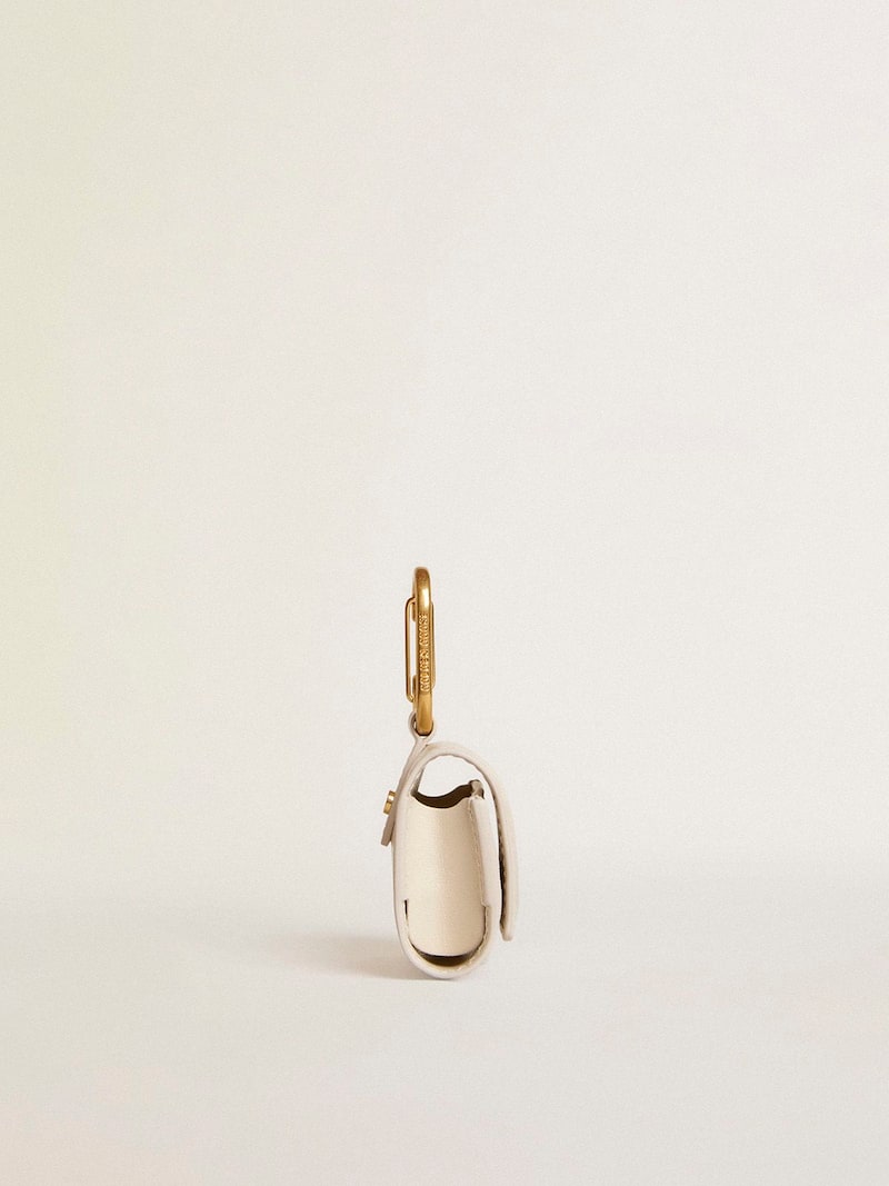 Golden Goose - Custodia per Airpods di colore bianco vissuto in 